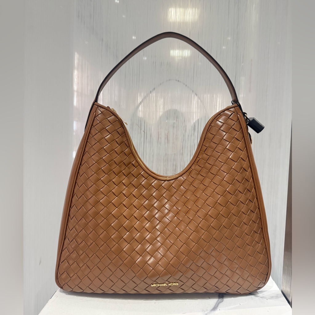 Michael Kors Nayla Medium Woven Shoulder Bag